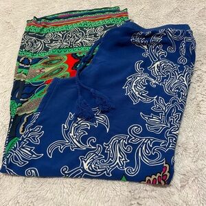 Valerie Stevens Blue Paisley Pants